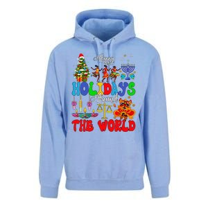 Holidays Around World Xmas Hanukkah Kwanzaa Diwali New Year Unisex Surf Hoodie