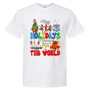 Holidays Around World Xmas Hanukkah Kwanzaa Diwali New Year Garment-Dyed Heavyweight T-Shirt