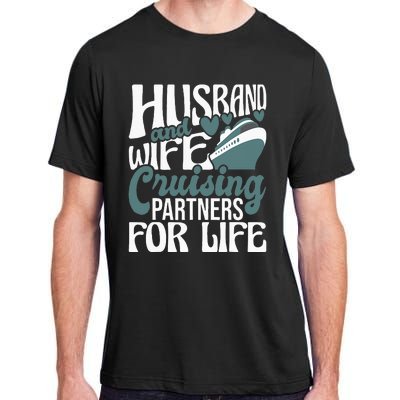 Husband And Wife Cruising Partners For Life Cruiser Cruise Adult ChromaSoft Performance T-Shirt