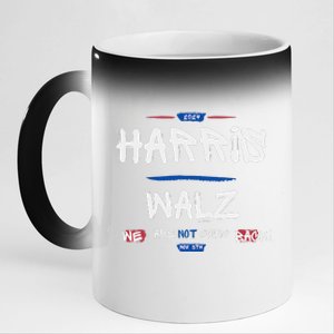 Harris And Walz We Are Not Going Back Nov 5th 2024 Vote 11oz Black Color Changing Mug