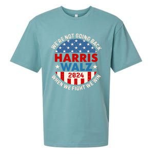 Harris And Walz When We Fight We Win We Are Not Going Back Sueded Cloud Jersey T-Shirt