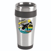 Having A Whale Of A Time Funny Humorous Beach 16oz Travel Tumbler