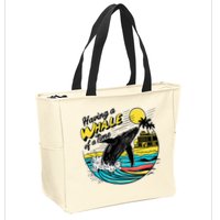 Having A Whale Of A Time Funny Humorous Beach Zip Tote Bag