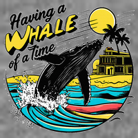 Having A Whale Of A Time Funny Humorous Beach Toddler Sweatshirt