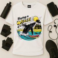 Having A Whale Of A Time Funny Humorous Beach Performance Shirt