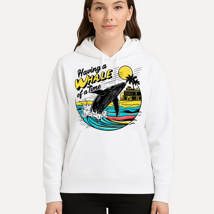 Having A Whale Of A Time Funny Humorous Beach Hoodie