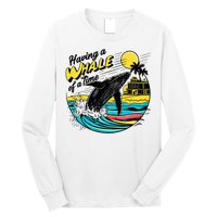 Having A Whale Of A Time Funny Humorous Beach Long Sleeve Shirt