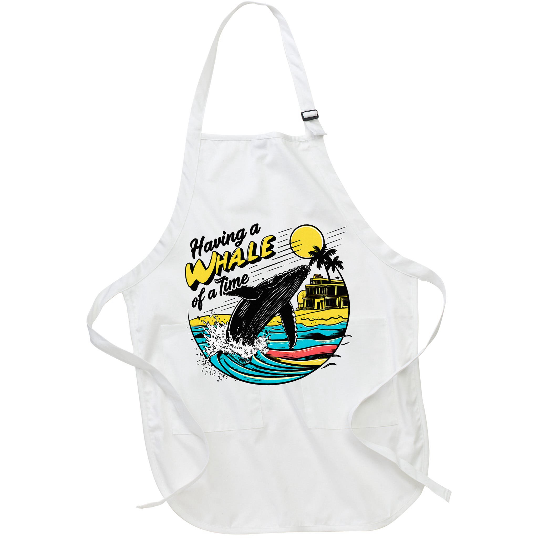 Having A Whale Of A Time Funny Humorous Beach Apron