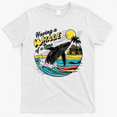 Having A Whale Of A Time Funny Humorous Beach T-Shirt