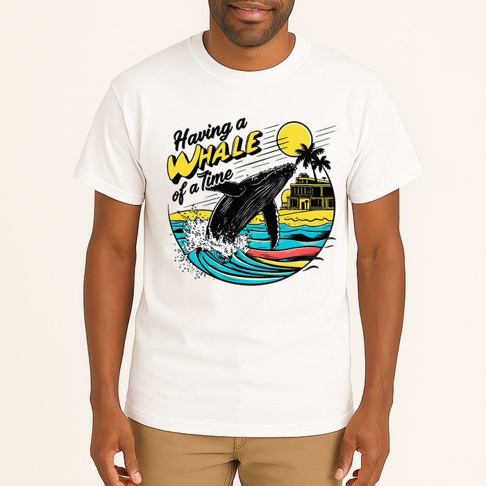 Having A Whale Of A Time Funny Humorous Beach Tall T-Shirt