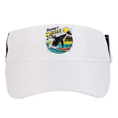 Having A Whale Of A Time Funny Humorous Beach Adult Drive Performance Visor
