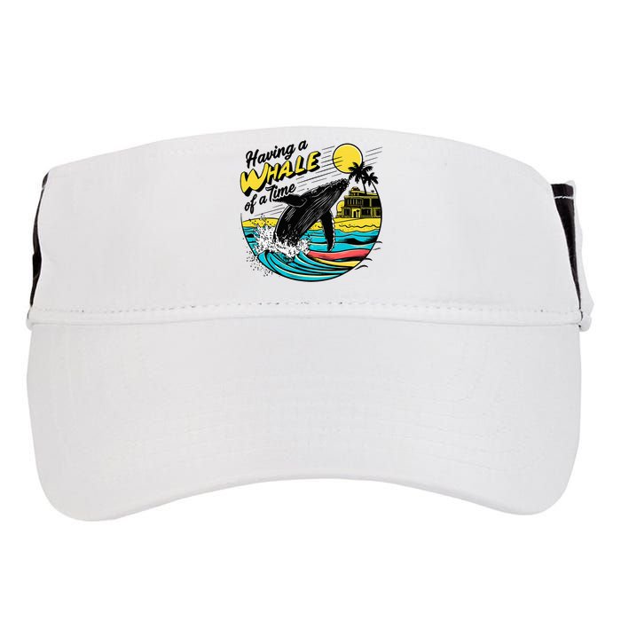 Having A Whale Of A Time Funny Humorous Beach Adult Drive Performance Visor