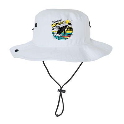 Having A Whale Of A Time Funny Humorous Beach Bucket Hat