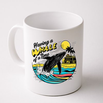 Having A Whale Of A Time Funny Humorous Beach Mug