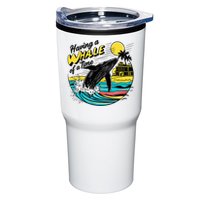 Having A Whale Of A Time Funny Humorous Beach Tumbler