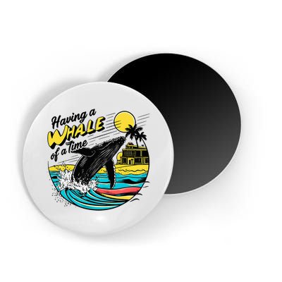 Having A Whale Of A Time Funny Humorous Beach Magnet