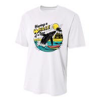 Having A Whale Of A Time Funny Humorous Beach Youth Performance Sprint T-Shirt