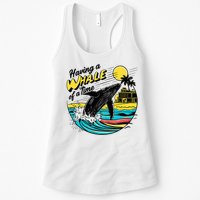 Having A Whale Of A Time Funny Humorous Beach Womens Tank Top