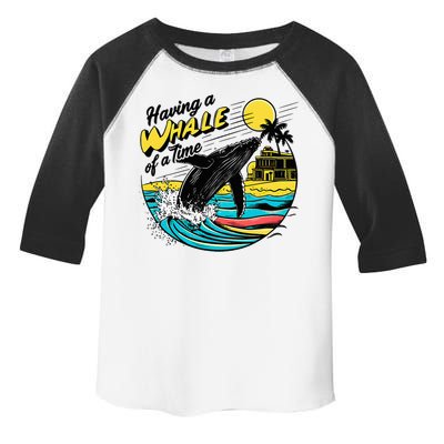 Having A Whale Of A Time Funny Humorous Beach Toddler Fine Jersey T-Shirt