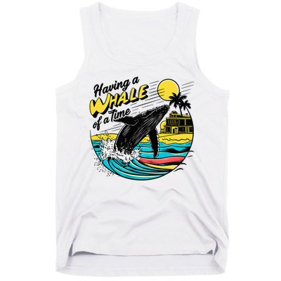 Having A Whale Of A Time Funny Humorous Beach Tank Top