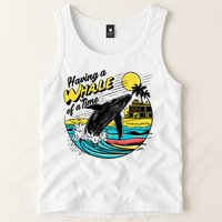 Having A Whale Of A Time Funny Humorous Beach Tank Top