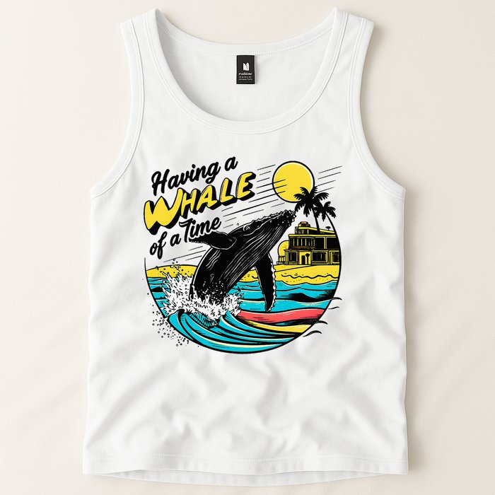 Having A Whale Of A Time Funny Humorous Beach Tank Top