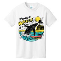 Having A Whale Of A Time Funny Humorous Beach Kids T-Shirt