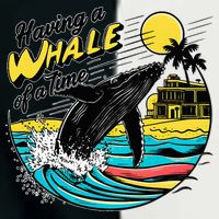 Having A Whale Of A Time Funny Humorous Beach Infant Baby Jersey Bodysuit