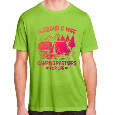 Husband And Wife Camping Partner For Life Gift Adult ChromaSoft Performance T-Shirt