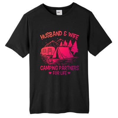 Husband And Wife Camping Partner For Life Gift Tall Fusion ChromaSoft Performance T-Shirt