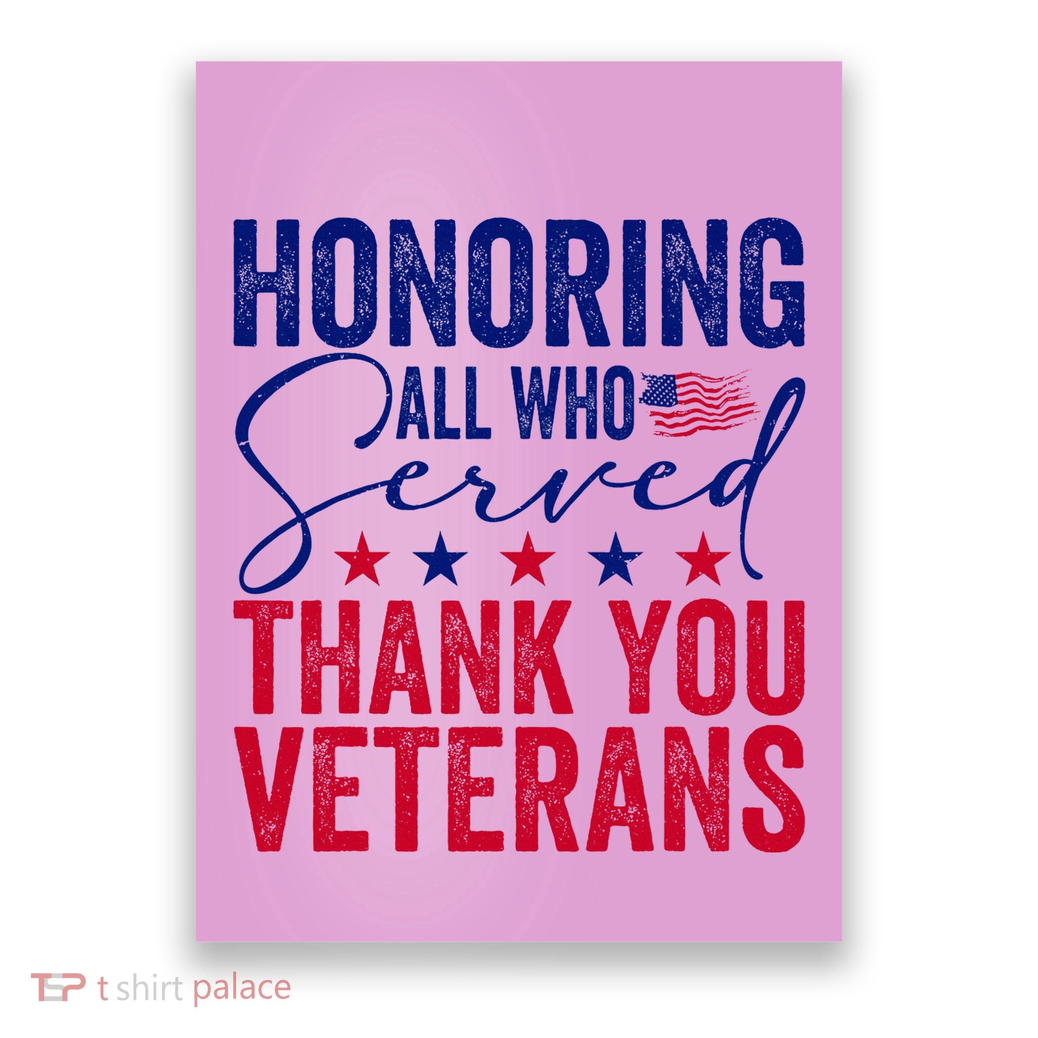 Honoring All Who Served Thank You Poster