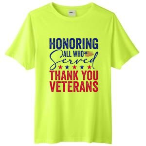 Honoring All Who Served Thank You Tall Fusion ChromaSoft Performance T-Shirt