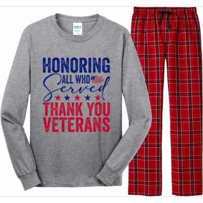 Honoring All Who Served Thank You Long Sleeve Pajama Set