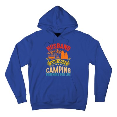 Husband And Wife Camping Partners For Life Camper Camping Gift Hoodie