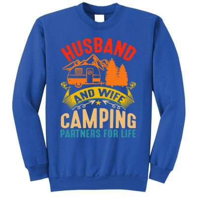 Husband And Wife Camping Partners For Life Camper Camping Gift Sweatshirt