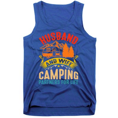 Husband And Wife Camping Partners For Life Camper Camping Gift Tank Top