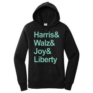 Harris And Walz And Joy And Liberty Women's Pullover Hoodie