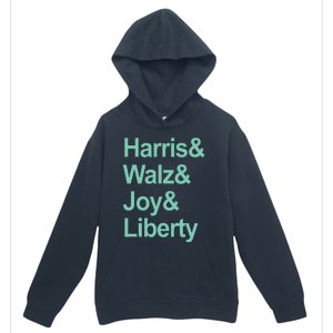 Harris And Walz And Joy And Liberty Urban Pullover Hoodie