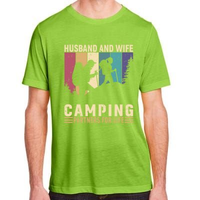 Husband And Wife Camping Partners For Life Funny Gift Adult ChromaSoft Performance T-Shirt