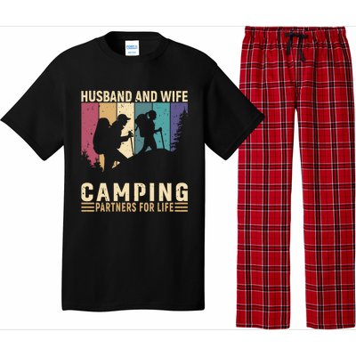 Husband And Wife Camping Partners For Life Funny Gift Pajama Set