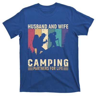 Husband And Wife Camping Partners For Life Funny Gift T-Shirt