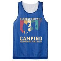 Husband And Wife Camping Partners For Life Funny Gift Mesh Reversible Basketball Jersey Tank