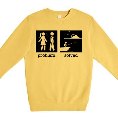 Husband And Wife Fishing Partners For Life Fisherman Couple Premium Crewneck Sweatshirt