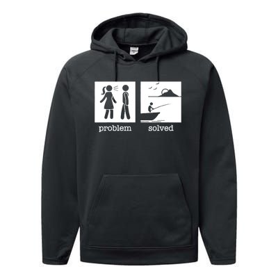 Husband And Wife Fishing Partners For Life Fisherman Couple Performance Fleece Hoodie