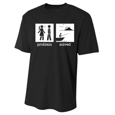 Husband And Wife Fishing Partners For Life Fisherman Couple Performance Sprint T-Shirt