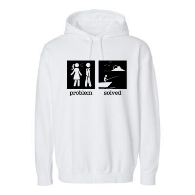 Husband And Wife Fishing Partners For Life Fisherman Couple Garment-Dyed Fleece Hoodie