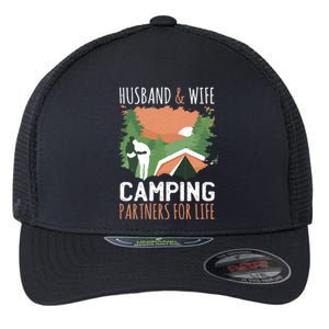 Husband And Wife Camping Partners For Life Meaningful Gift Flexfit Unipanel Trucker Cap