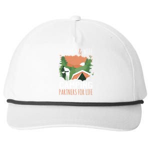 Husband And Wife Camping Partners For Life Meaningful Gift Snapback Five-Panel Rope Hat