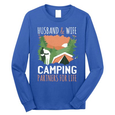 Husband And Wife Camping Partners For Life Meaningful Gift Long Sleeve Shirt