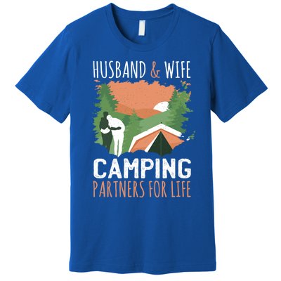 Husband And Wife Camping Partners For Life Meaningful Gift Premium T-Shirt